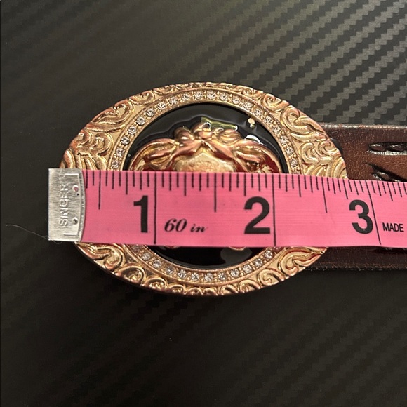 Versace face Brown Belt with Gold and Black Medusa Buckle unisex - Picture 6 of 16